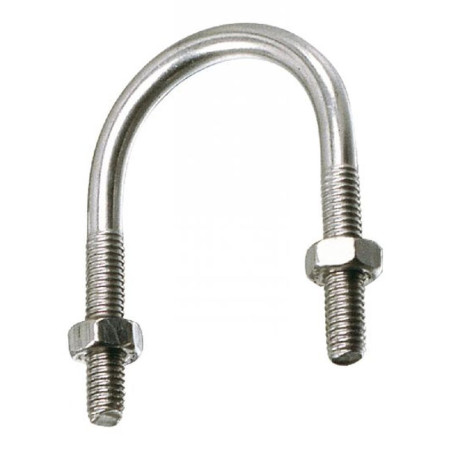 5 Étriers filetés pour tube 77 mm - Acier zingué - Fixation robuste - ACTON