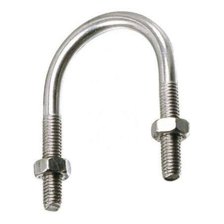 5 Étriers filetés pour tube 89 mm - Acier zingué - Fixation robuste - ACTON
