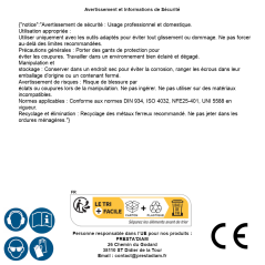 100 Écrous hexagonaux M10 - Laiton, norme DIN 934 - ACTON
