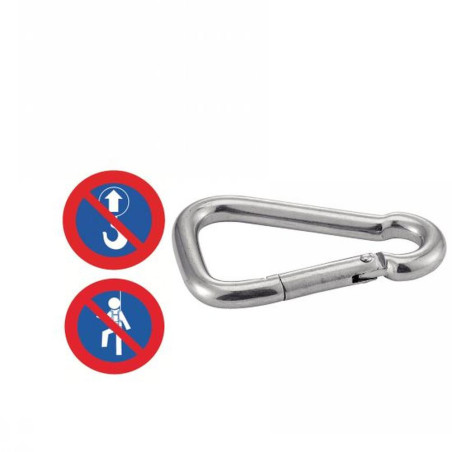 Mousqueton asymétrique 11 mm - Inox A4 - Résistant et durable - ACTON
