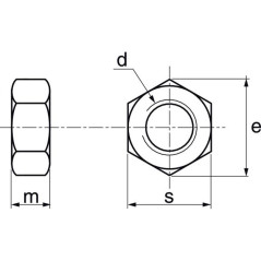 100 Ecrous Hexagonaux M10 mm - Nylon 6.6 (TYPE DIN 934) - D-Work