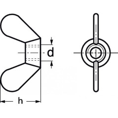 100 Écrous à oreilles M10 - Nylon 6.6 - Résistants et légers - ACTON

