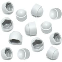 25 Caches écrous hexagonaux M20 - Polyéthylène blanc RAL 9010 - Protection et finition - ACTON
