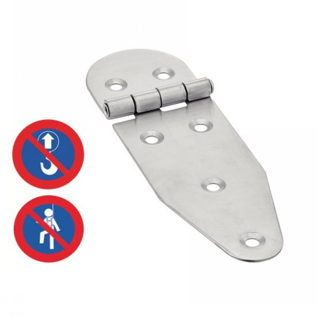 5 Charnières Type B 130 mm - Inox A2 - D-Work
