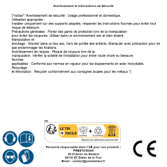5 Charnières type B 130 mm - Inox A2 - Résistantes et durables - ACTON
