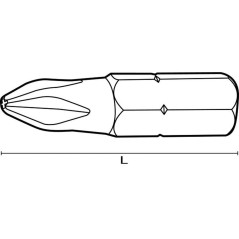 10 Embouts Phillips 1 - Acier - D-Work