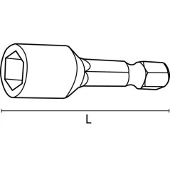 Embout magnétique 1/4 hexagonal - Acier - Précision et maintien - ACTON