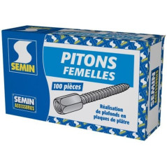 200 Pitons à Filetage Bois 3 x 20 mm - Inox A2 - D-Work
