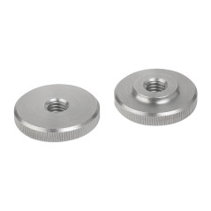 100 Écrous moletés bas M2,5 - Inox A1, norme DIN 467 - ACTON