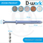 100 NHS D. 8 x 80 mm countersunk dowels with countersunk head screw - D-Work 100 NHS D. 8 x 80 mm countersunk dowels with countersunk head screw - D-Work