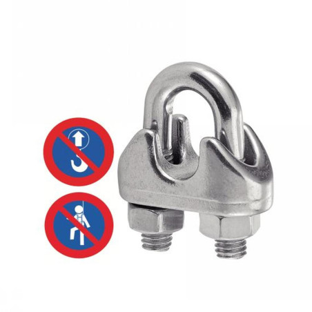 10 Serre-câbles à étrier M4 - Inox A4 - Résistants et anticorrosion - ACTON