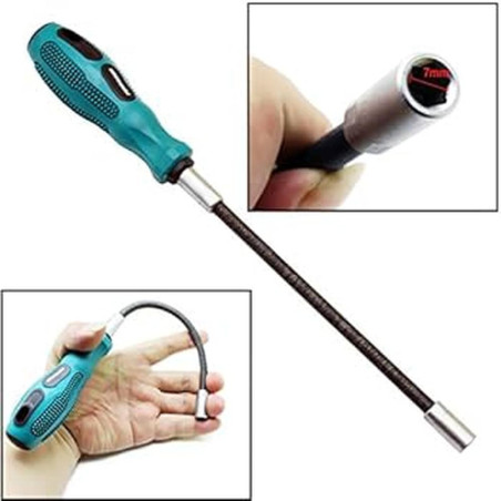 Tournevis Flexible Douille de 7mm - W4 - D-Work