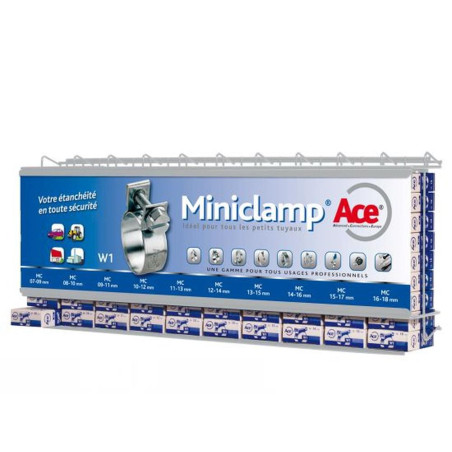 1 Présentoir de 1000 Colliers de Serrage Miniclamp mm - W1 - D-Work