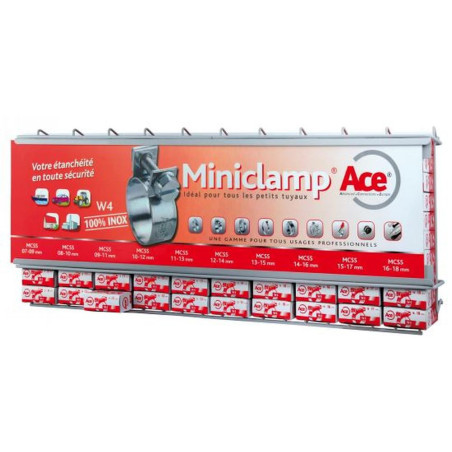 1 Présentoir de 1000 Colliers de Serrage Miniclamp mm - W4 - D-Work