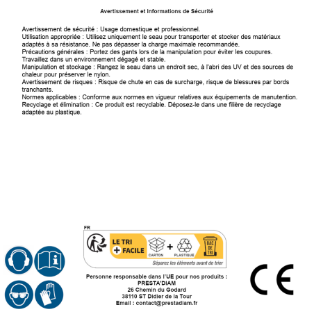 Seau Liens Nylon 450 pcs 2.8 à 4.8 mm - Nylon 6.6 - D-Work