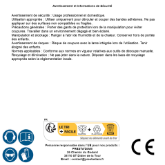 Dévidoir Roll Cut bande non perforée 30 m - W2 - Pratique et robuste - ACTON