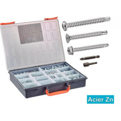 Vis autoperceuses avec embouts TC TF TH - Acier zingué - Kit complet - ACTON