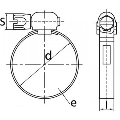 10 Colliers de serrage bande perforée 152-172 mm - W2 - Acier inoxydable - ACTON