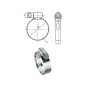 10 Colliers de serrage bande perforée 152-172 mm - W2 - Acier inoxydable - ACTON