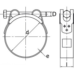 Collier de serrage à tourillons 240-252 mm - W4 - Résistant et durable - ACTON