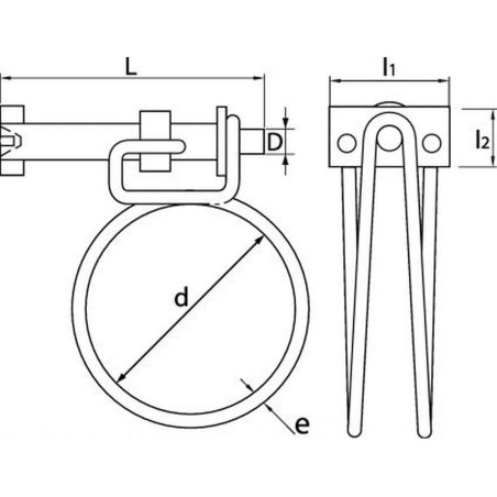 50 Colliers de Serrage à Double Fil 15-18 5 x 30 mm - W4 - D-Work