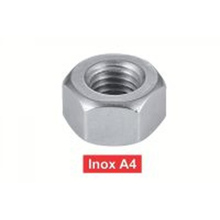 200 Ecrous Hauts M égal D M5 mm - HH - UNI 5587 - Inox A4 - D-Work