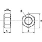 100 Écrous hexagonaux indesserrables M4 - Inox A2, norme DIN 985 - ACTON