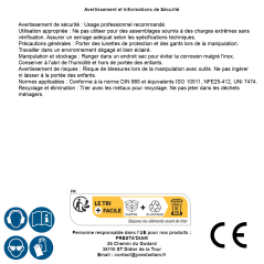 100 Écrous hexagonaux indesserrables M3 - Inox A2, norme DIN 985 - ACTON