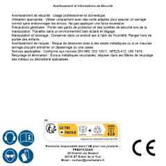 100 Ecrous Hexagonaux Indésserrables M5 mm (DIN 985), Inox A2 - D-Work