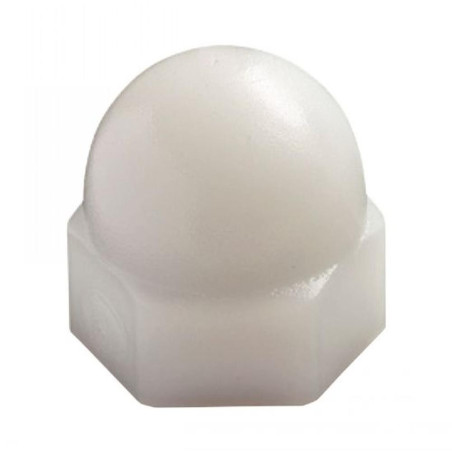 200 Écrous borgnes M5 - Nylon 6.6, norme DIN 1587 - Isolation et résistance chimique - ACTON