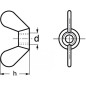 100 Écrous à oreilles M8 - Nylon 6.6 - Légers et résistants - ACTON