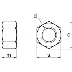 50 Écrous hauts M18 - Inox A2, norme UNI 5587 - Résistants et durables - ACTON
