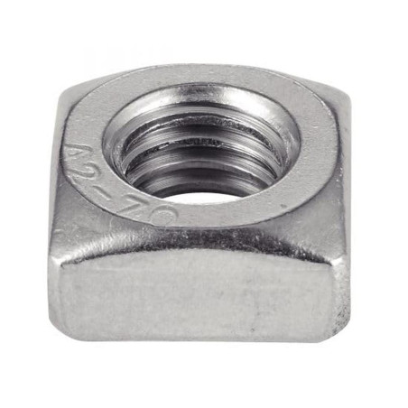 100 Ecrous Carrés M10 mm - UNI 5597 - Inox A2 - D-Work