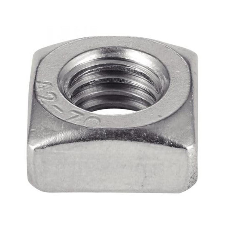 100 Écrous carrés M12 - Inox A2, norme DIN 557 - Résistants et durables - ACTON
