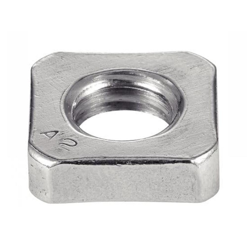 100 Écrous bas carrés M10 - Inox A2, norme DIN 562 - Résistants et durables - ACTON