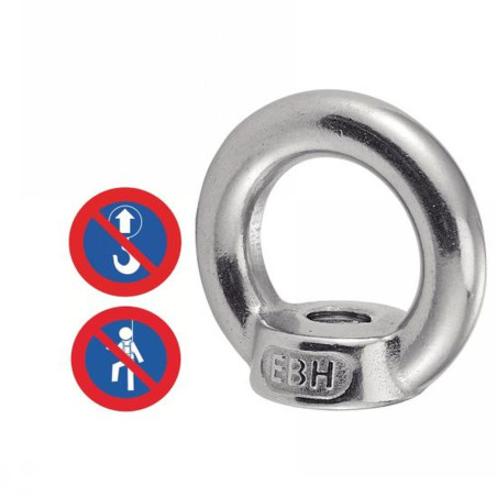 5 Écrous à anneau M24 - Inox A2, norme DIN 582 - Résistants et durables - ACTON