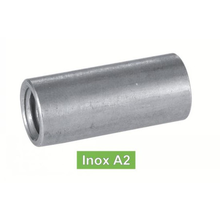 25 Manchons Cylindriques Taraudés M14 mm - Inox A2 - D-Work