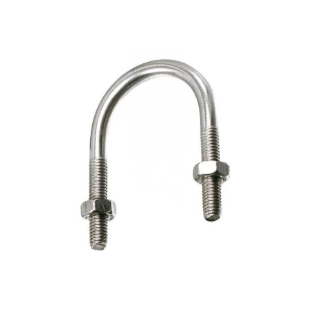 5 Étriers filetés M8 pour tube - Inox A2 - Fixation robuste - ACTON
