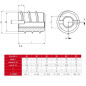 25 Inserts Filetés Bois 4 mm - Inox A1 - D-Work 25 Inserts Filetés Bois 4 mm - Inox A1 - D-Work