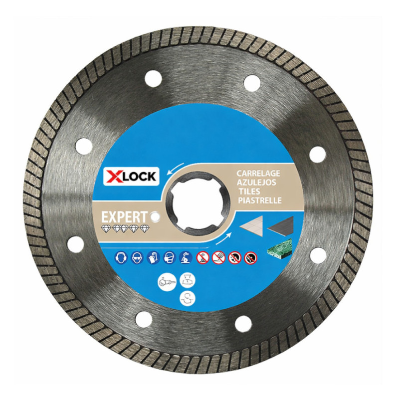 Disque Diamant Jante Continue Grès Cérame 115 mm XLOCK - Découpe Précise et Durable - LEMAN