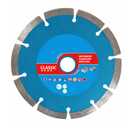 Disque Diamant Segments à Déjoint Mortier 125x22.23 EP 8 - Haute Performance - Découpe Précise - LEMAN