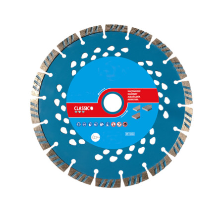 Disque Diamant Segments 115x22.23 HT10 - Haute Performance de Découpe - Idéal pour Matériaux Durs - LEMAN