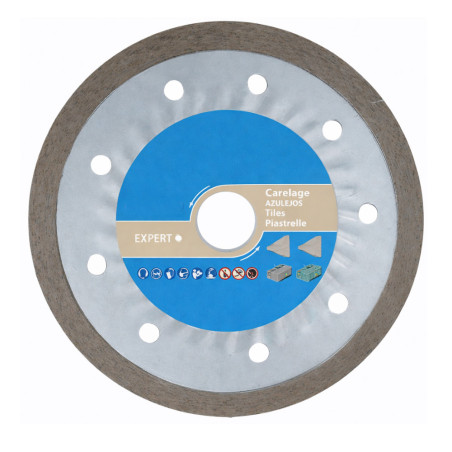 Disque Diamant Jante Continue Carrelage 125x22.23 mm - Haute Précision - Découpe Efficace et Durable - LEMAN