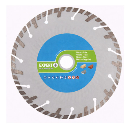 Disque Diamant Segments Turbo Tuile et Pierre 115x22,23 mm - Haute Performance et Durabilité - LEMAN