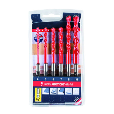 Coffret 6 Forets Multi-Usage Carbure Emmanchement Hexagonal 1/4 - ALPEN-MAYKESTAG