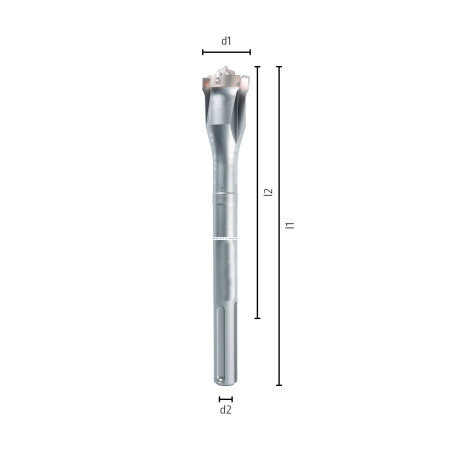 Foret Trépan SDS-Max Ø80 mm Long. Totale 550 mm Long. Coupe 450 mm - 1 Pièce - ALPEN-MAYKESTAG