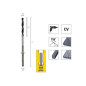 Foret De Coffrage SDS-Plus Ø20 Mm Longueur Totale 400 Mm Longueur De Coupe 120 Mm - Bois - Usage Professionnel - ALPEN-MAYKESTAG