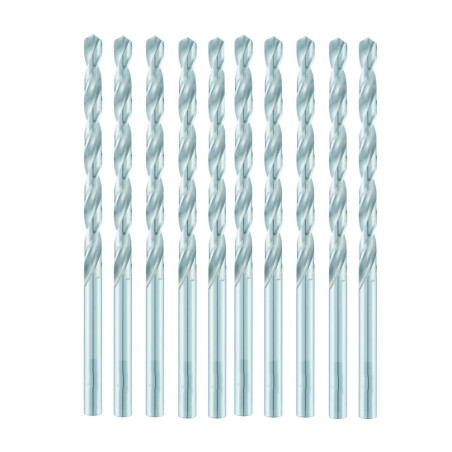 Foret Hélicoïdal HSS Long 6 mm Ø - Longueur Totale 139 mm - Coupe 91 mm - Lot de 10 - ALPEN-MAYKESTAG