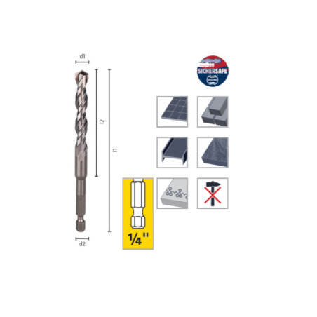 Foret Haute Performance 10 mm - Longueur 120 mm - Mandrin 1/4 - Usage Polyvalent - ALPEN-MAYKESTAG