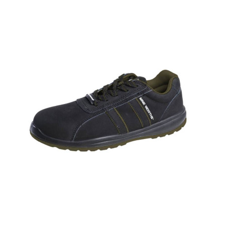 Chaussures de Sécurité Basses Arado - Taille 38 - Noir/Kaki - Résistant et Confortable - D-Work